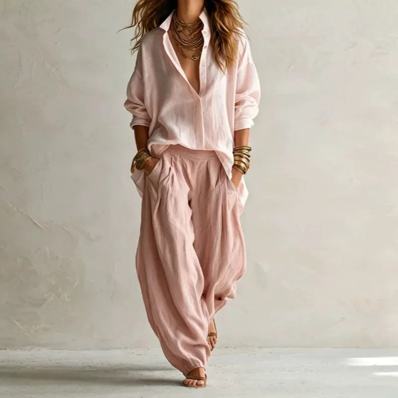 Ensemble Chemise et Pantalon Large TWILA
