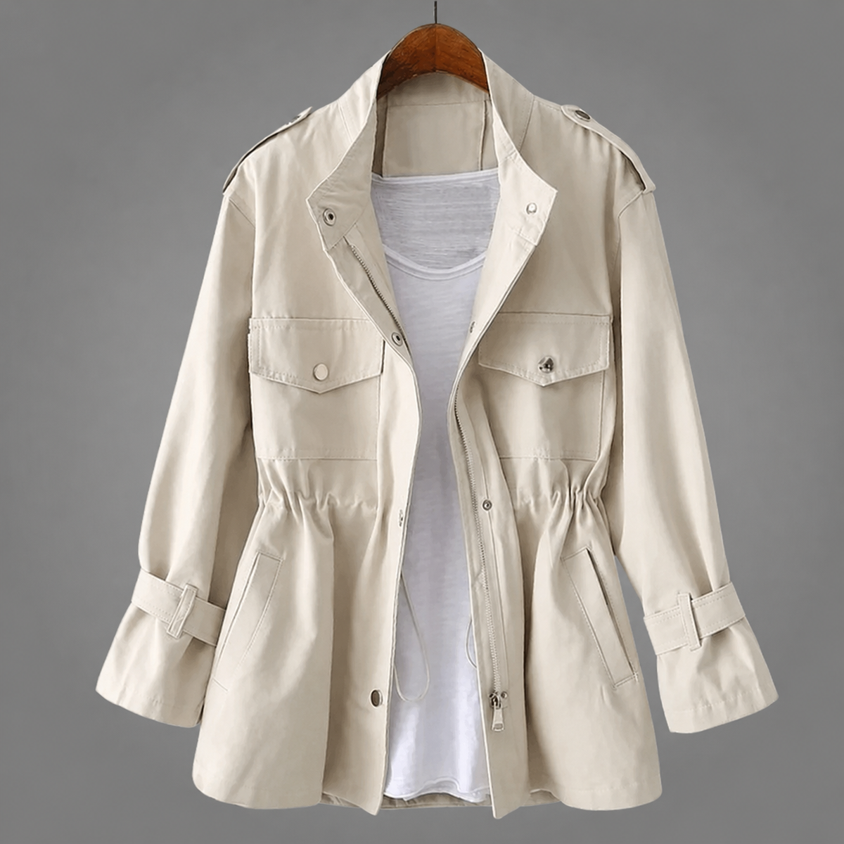Manteau d'hiver croisé ceinturé