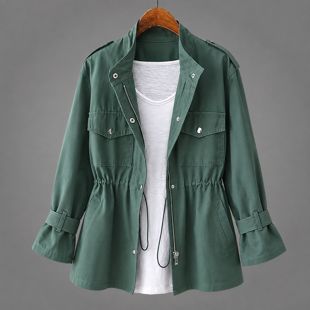Manteau d'hiver croisé ceinturé