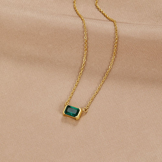 ESMERALDA | Collier délicat ton émeraude
