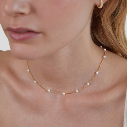 NURA | Collier chaîne et perles