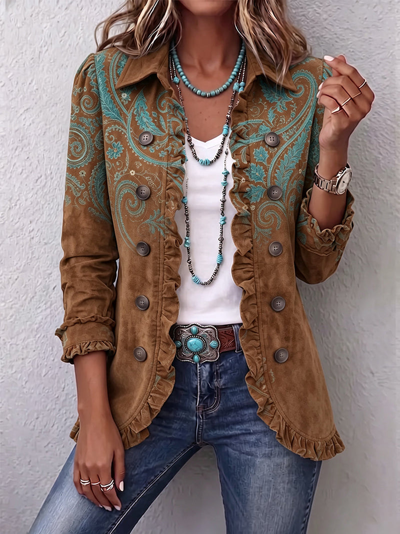 Goldenridge™ | Veste à volants à imprimé paisley