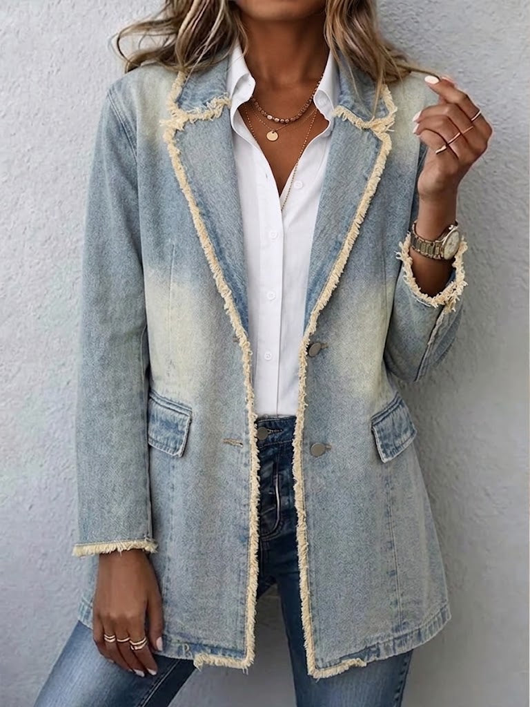 Dionne™ | Blazer oversize d'inspiration vintage à bords bruts