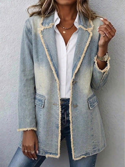 Dionne™ | Blazer oversize d'inspiration vintage à bords bruts