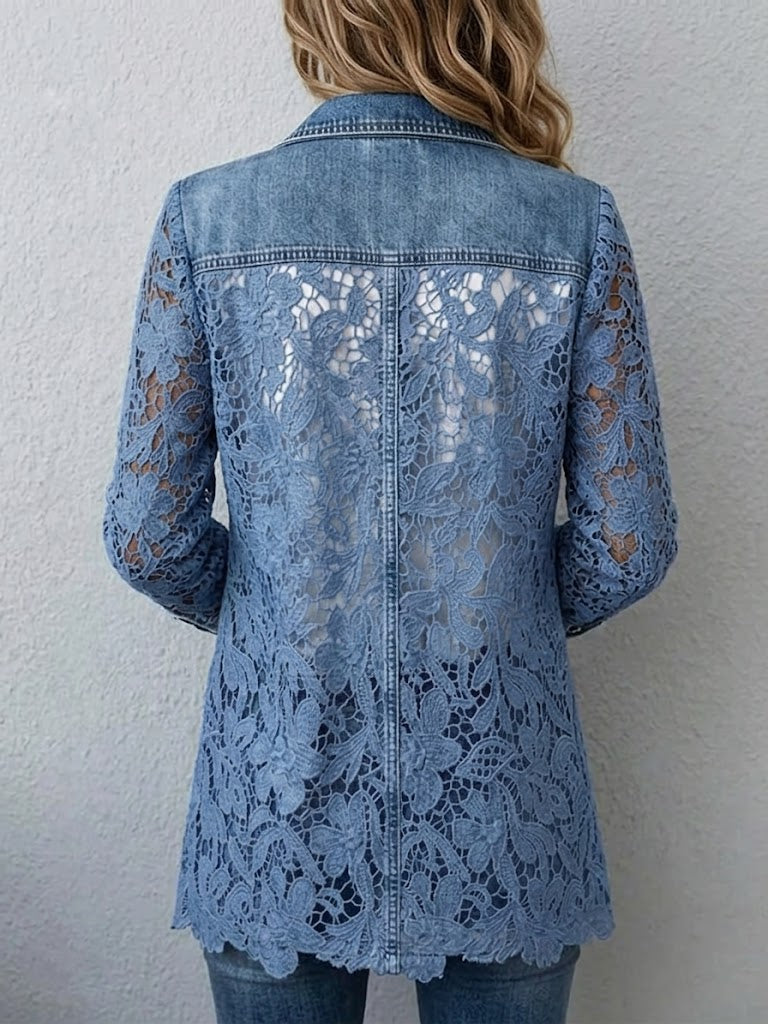Lacinda™ | Blazer à empiècements de dentelle florale