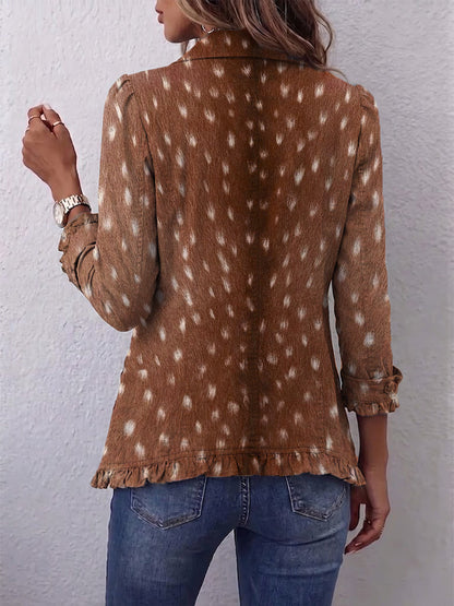 Nolinda™ | Veste à volants bohème à imprimé animalier