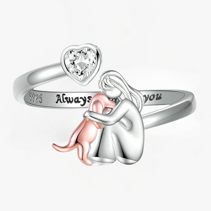 ANNE | Bague icône animaux de compagnie (rose)