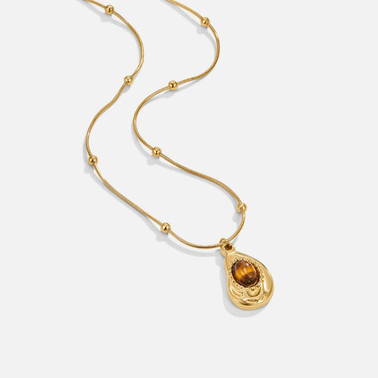 CAMILA | Collier élégant doré œil-de-tigre