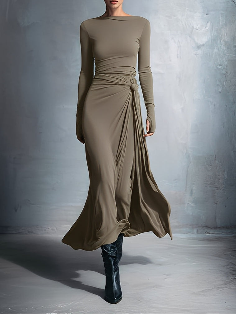 Naiara | Robe longue nouée sur le côté