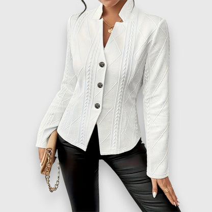 Loretta | Cardigan texturé boutonné
