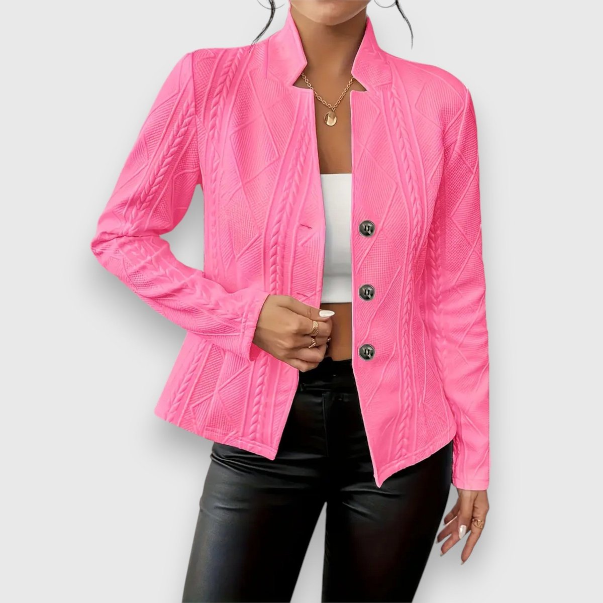 Loretta | Cardigan texturé boutonné