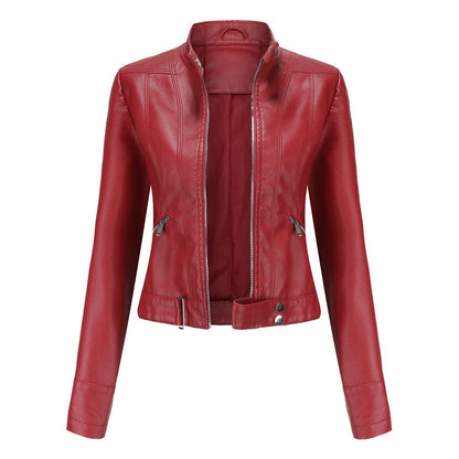 Linnea | Veste motard courte à col montant