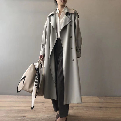 Katherine | Trench long croisé à ceinture