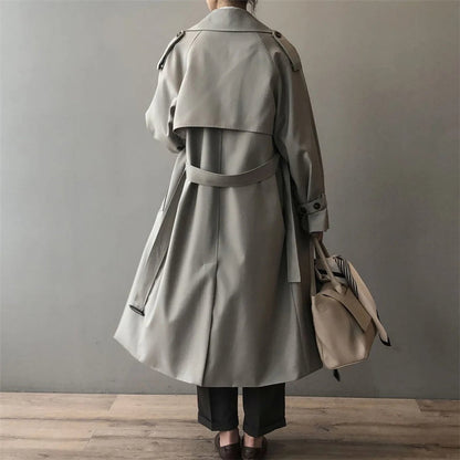 Katherine | Trench long croisé à ceinture