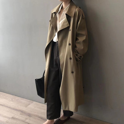 Katherine | Trench long croisé à ceinture