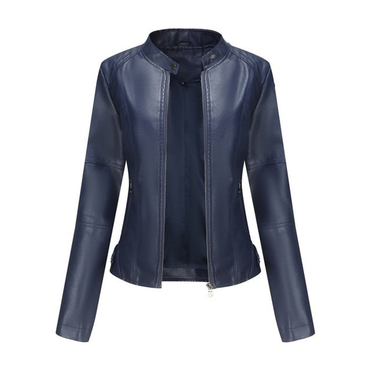 Helen | Veste motard raffinée à col montant