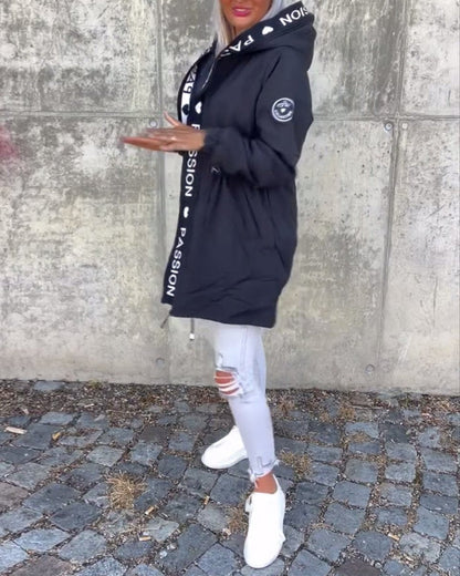 Camila | Parka mi-longue à capuche et cordon de serrage
