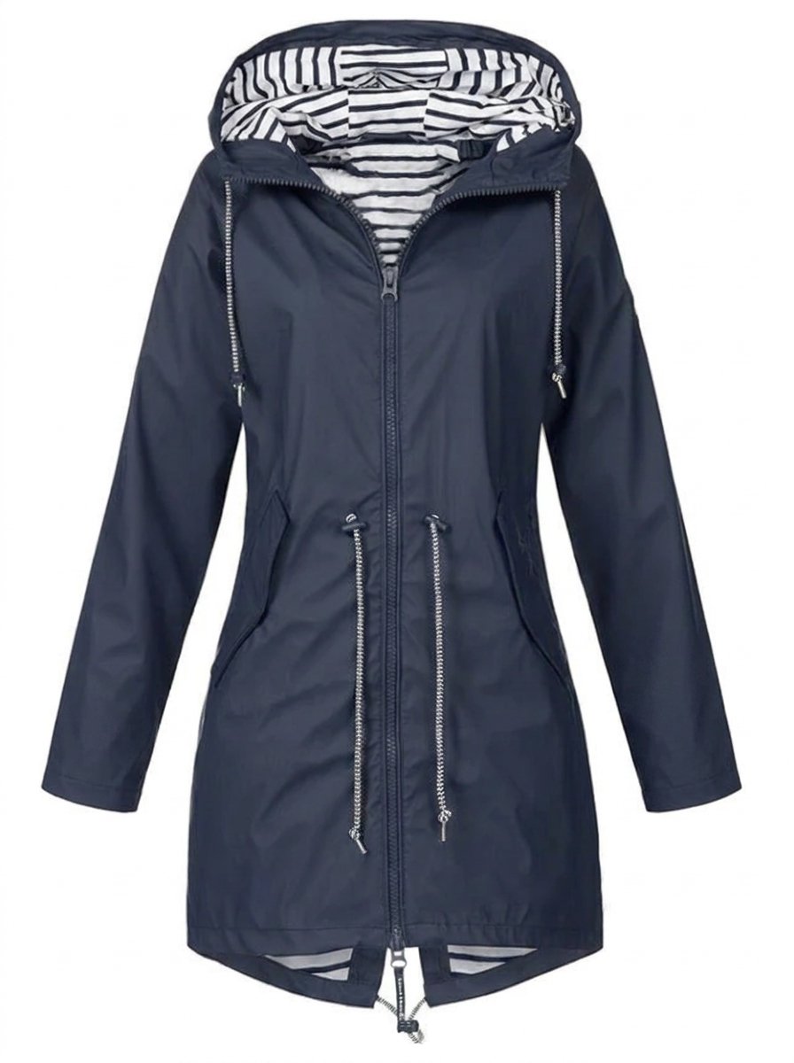 Margaret | Manteau de pluie à capuche et cordon de serrage