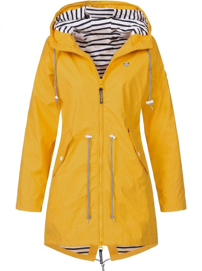 Margaret | Manteau de pluie à capuche et cordon de serrage