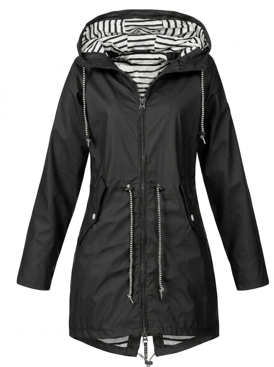 Margaret | Manteau de pluie à capuche et cordon de serrage