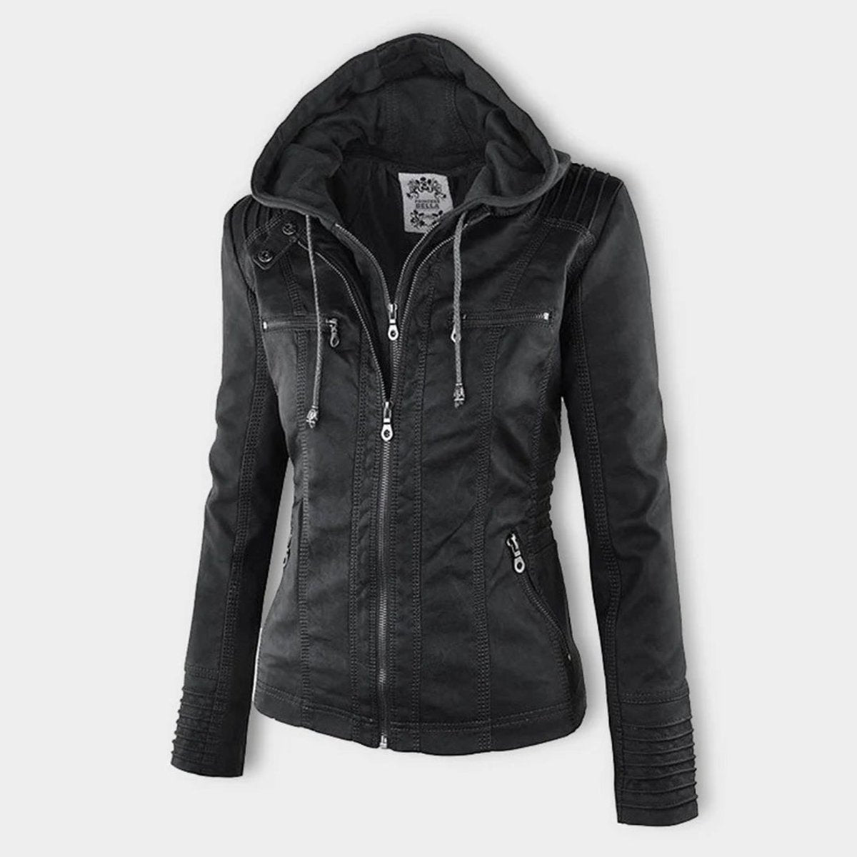 Lucinda | Veste motard à capuche amovible