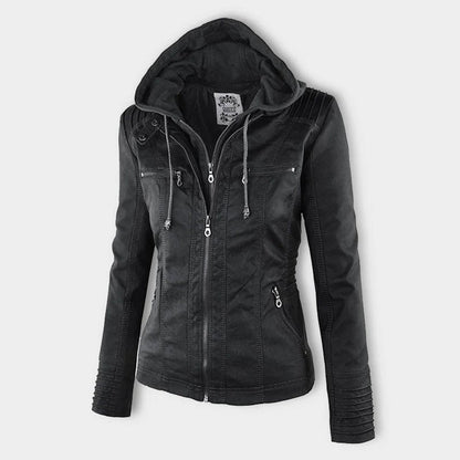 Lucinda | Veste motard à capuche amovible