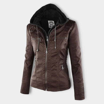 Lucinda | Veste motard à capuche amovible
