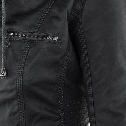 Lucinda | Veste motard à capuche amovible