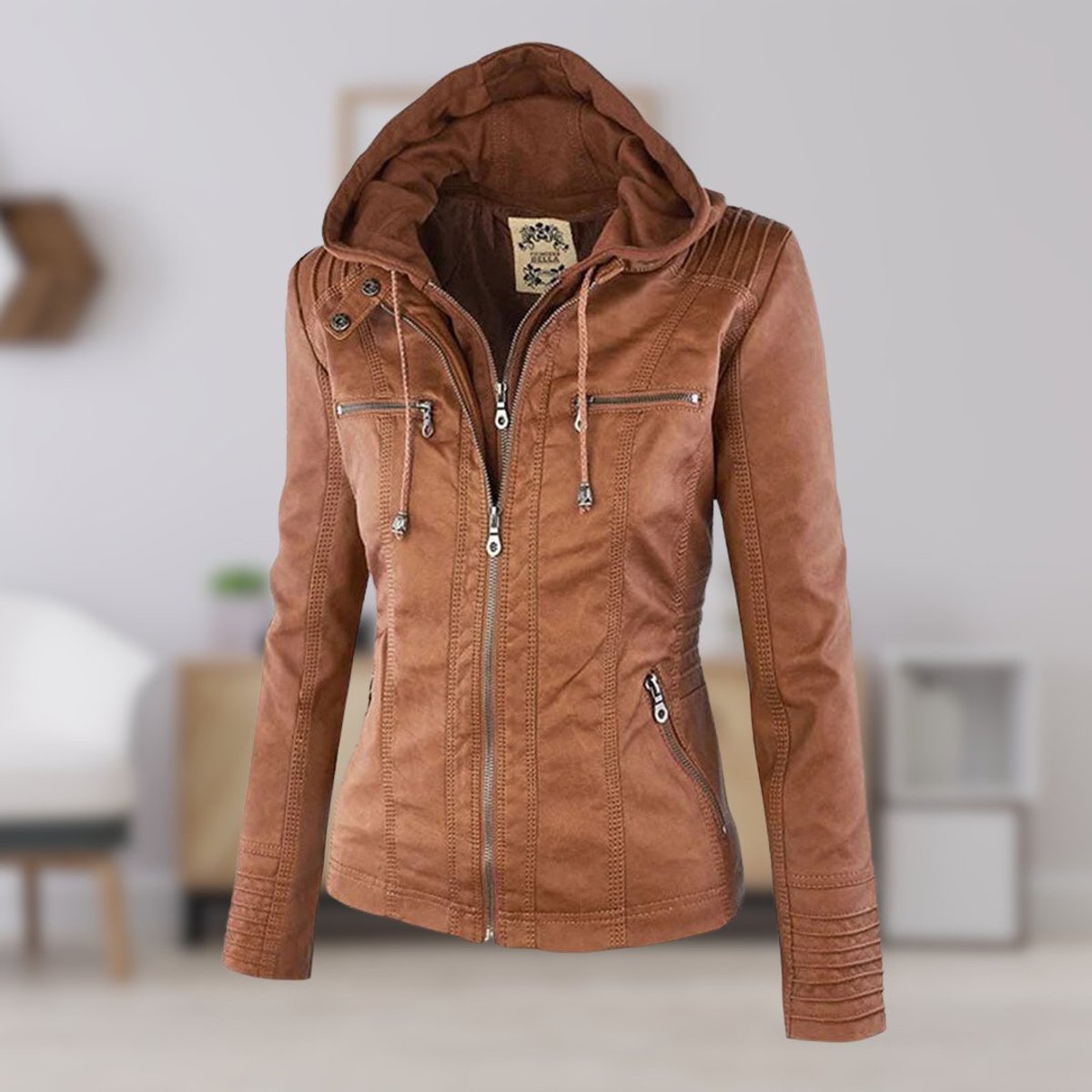 Lucinda | Veste motard à capuche amovible