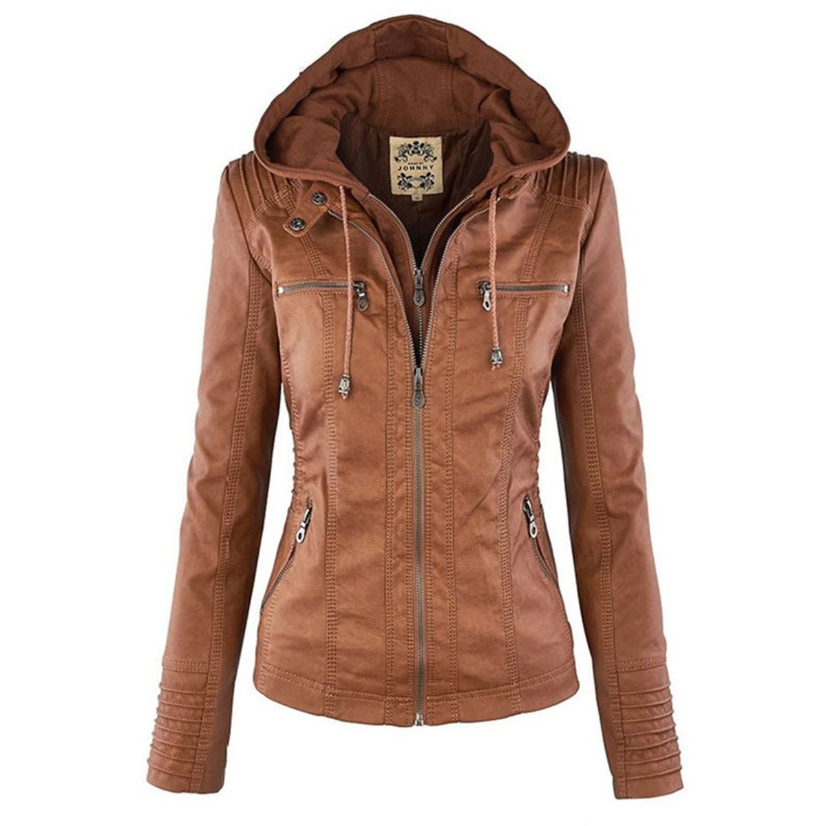 Lucinda | Veste motard à capuche amovible