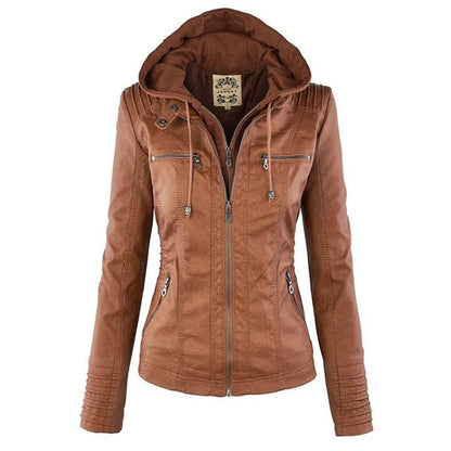 Lucinda | Veste motard à capuche amovible