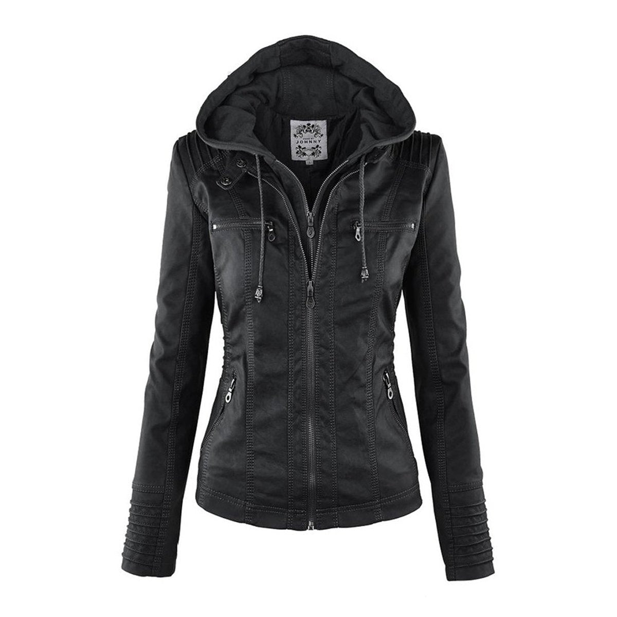 Lucinda | Veste motard à capuche amovible