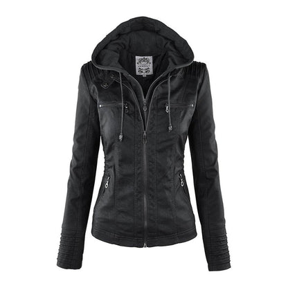Lucinda | Veste motard à capuche amovible