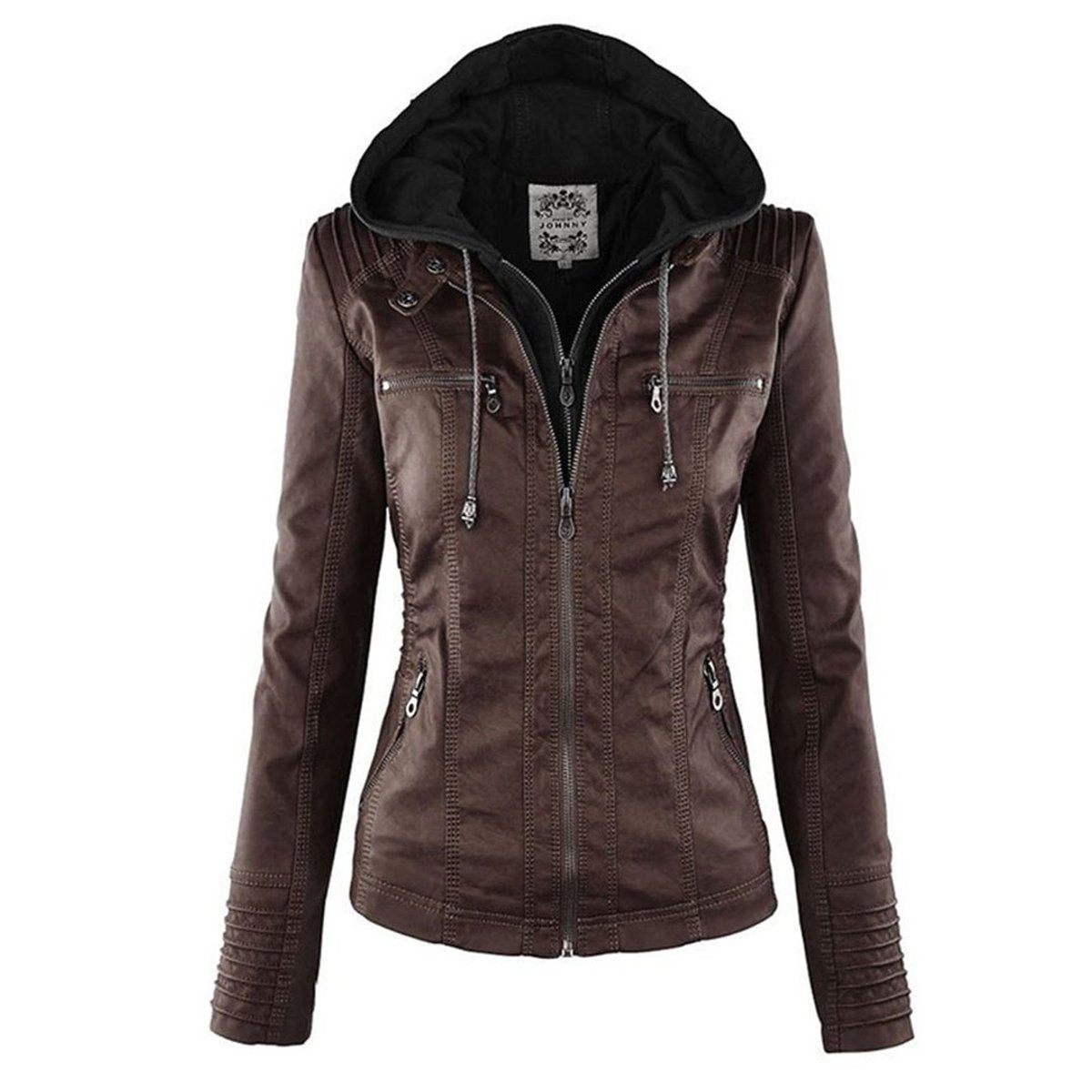 Lucinda | Veste motard à capuche amovible