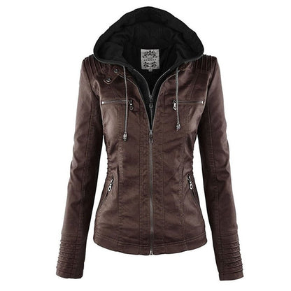 Lucinda | Veste motard à capuche amovible