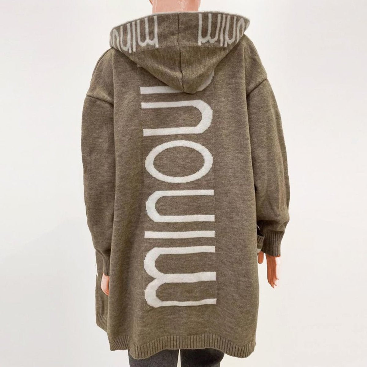 Rosabel | Cardigan en maille à capuche ouvert sur le devant