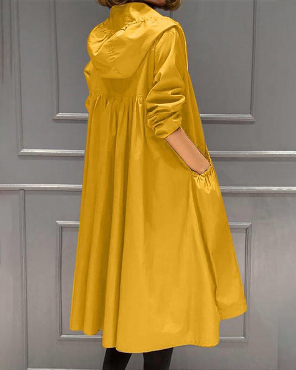 Kathleen | Trench long zippé à capuche