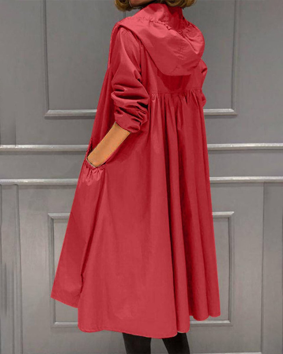 Kathleen | Trench long zippé à capuche