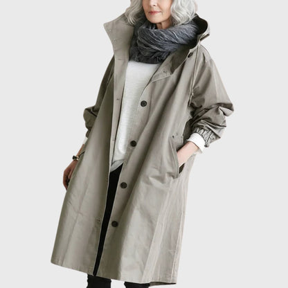 Ruth | Trench long décontracté à capuche