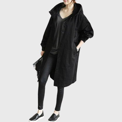 Ruth | Trench long décontracté à capuche