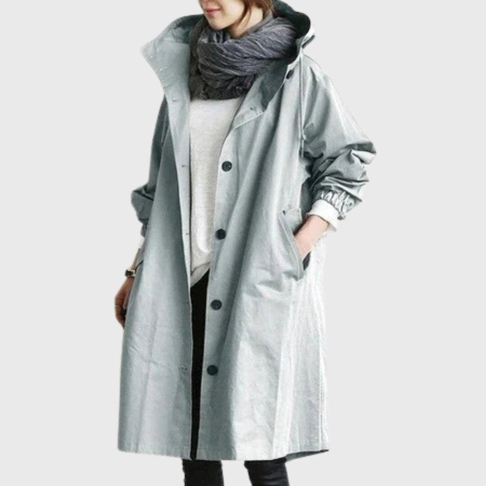 Ruth | Trench long décontracté à capuche