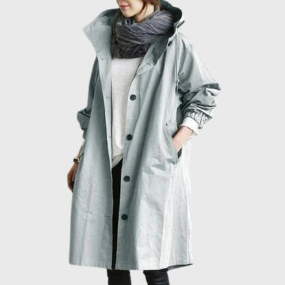 Ruth | Trench long décontracté à capuche