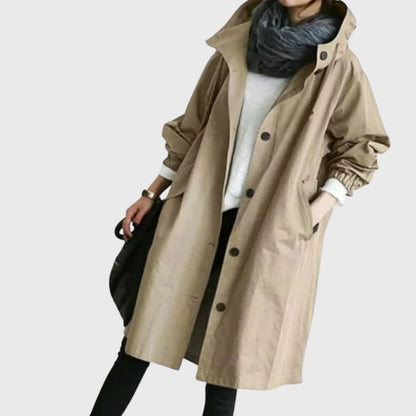 Ruth | Trench long décontracté à capuche
