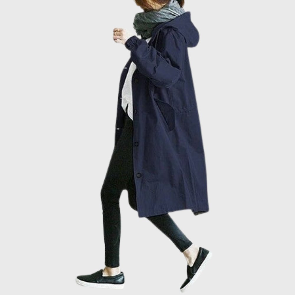 Ruth | Trench long décontracté à capuche