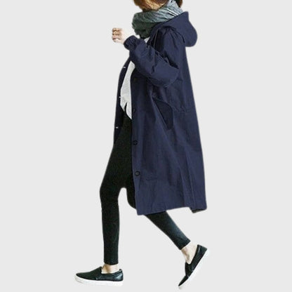 Ruth | Trench long décontracté à capuche