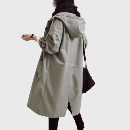 Ruth | Trench long décontracté à capuche