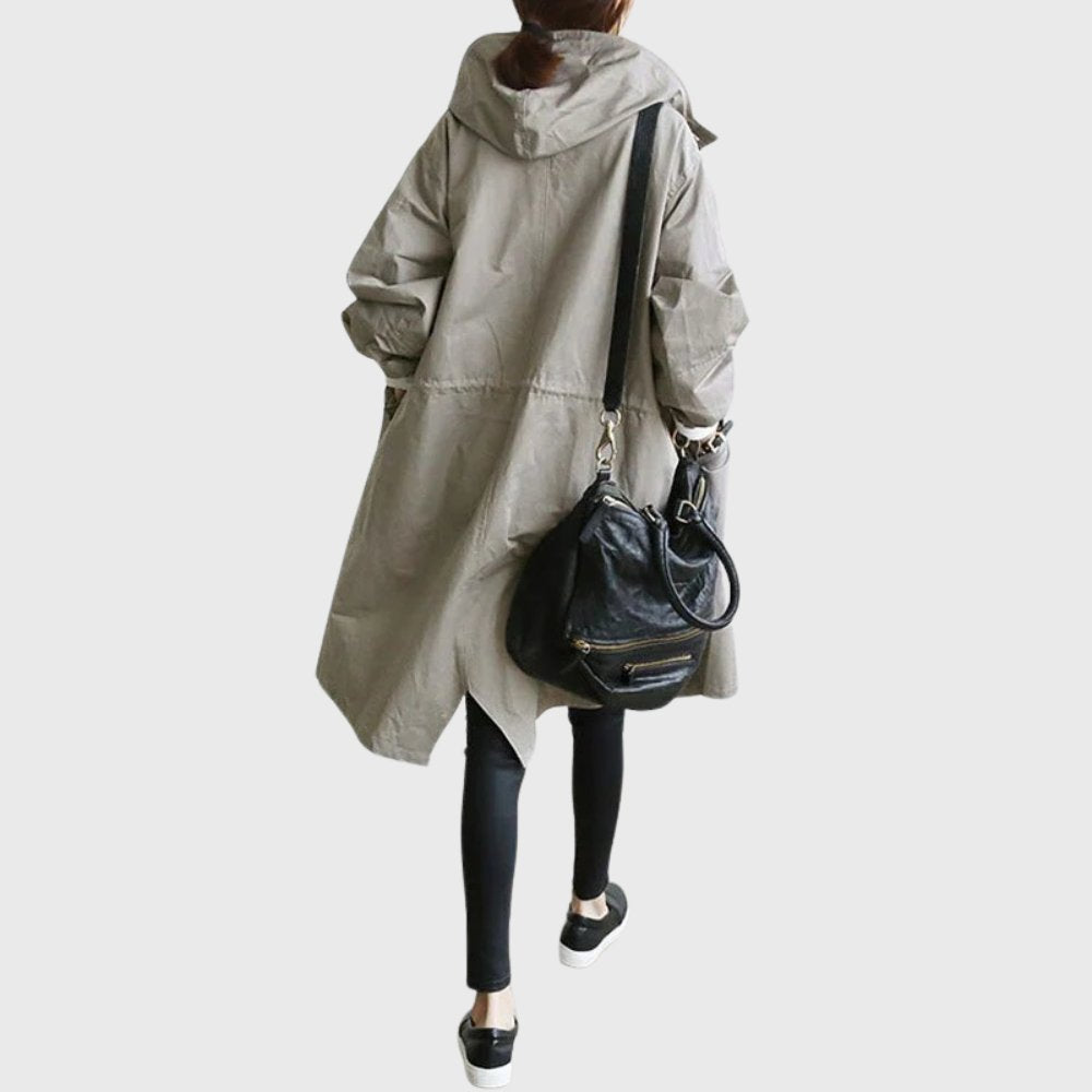 Ruth | Trench long décontracté à capuche