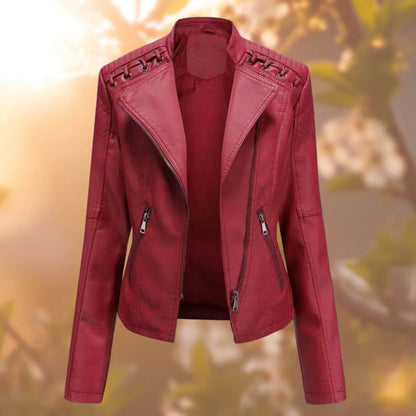 Valentina | Veste zippée style motard