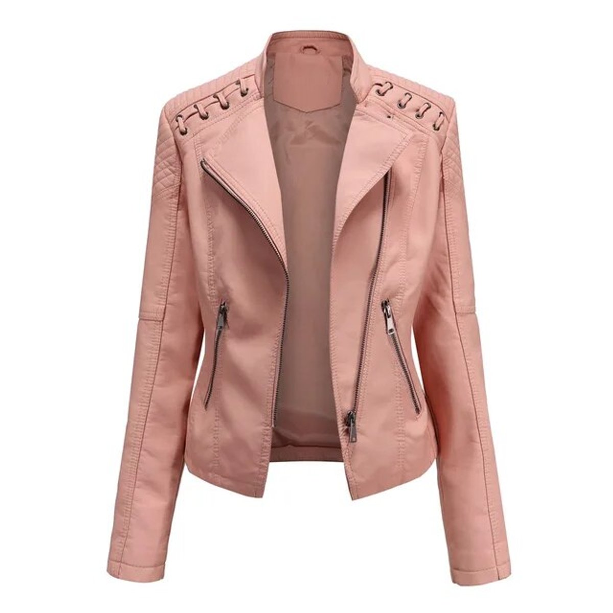 Valentina | Veste zippée style motard