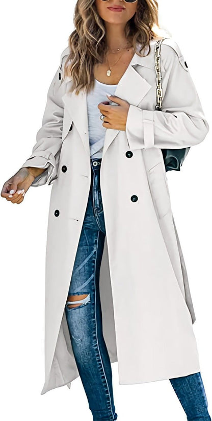 Juliet | Trench long croisé à ceinture
